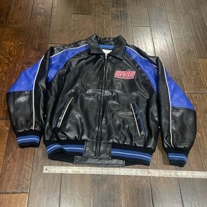 Vintage 90’s New York Giants G-III Faux Leather Bomber Jacket Sz medium